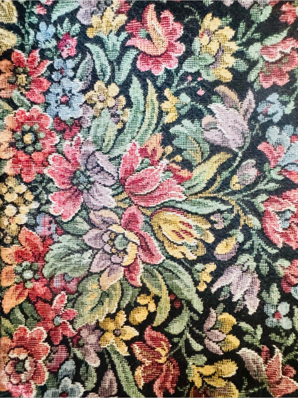 Antique French Art Nouveau Floral Embroidery Tapestry Evening Clutch - Picture 5 of 7